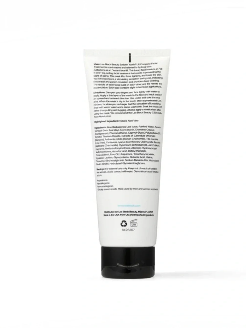 New Sealed LEA BLACK Beauty Sudden Youth Lift Complete Facial Treatment Mask